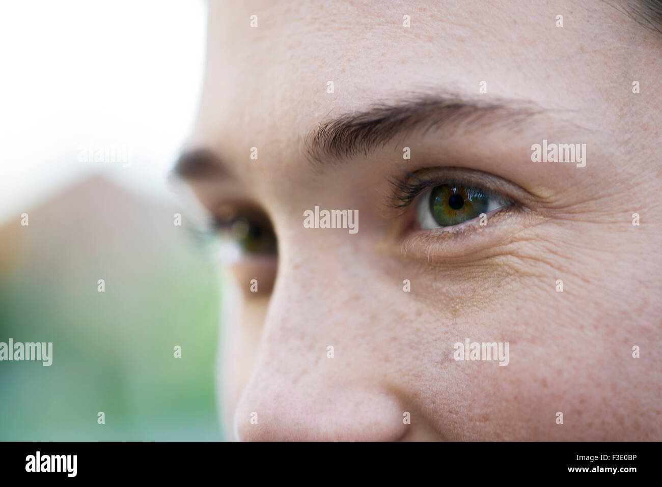 Nahaufnahme des Weibes Auge Stockfoto