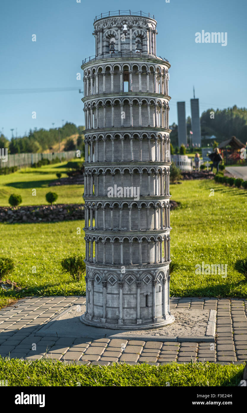 Simulation von Pisa Turm Italien Stockfoto