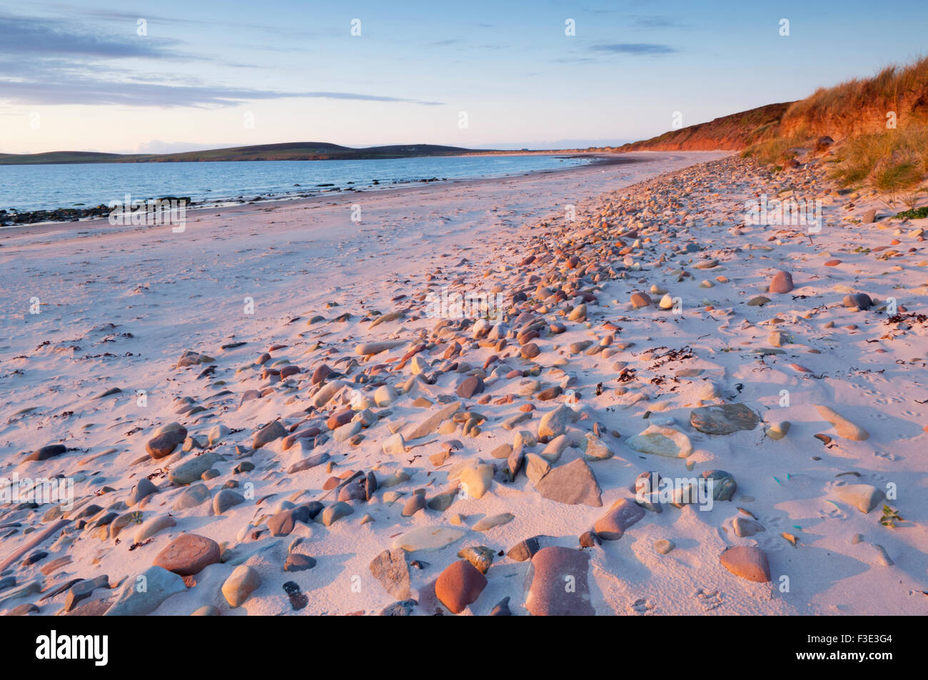 Der Sand des Mussetter auf der Insel Eday, Orkney Inseln, Schottland. Stockfoto