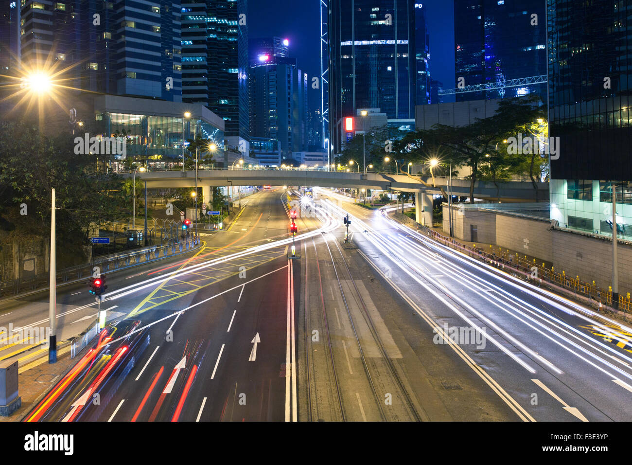 Hong Kong - März 13: Central District bei Nacht, 13. März 2012. Stockfoto