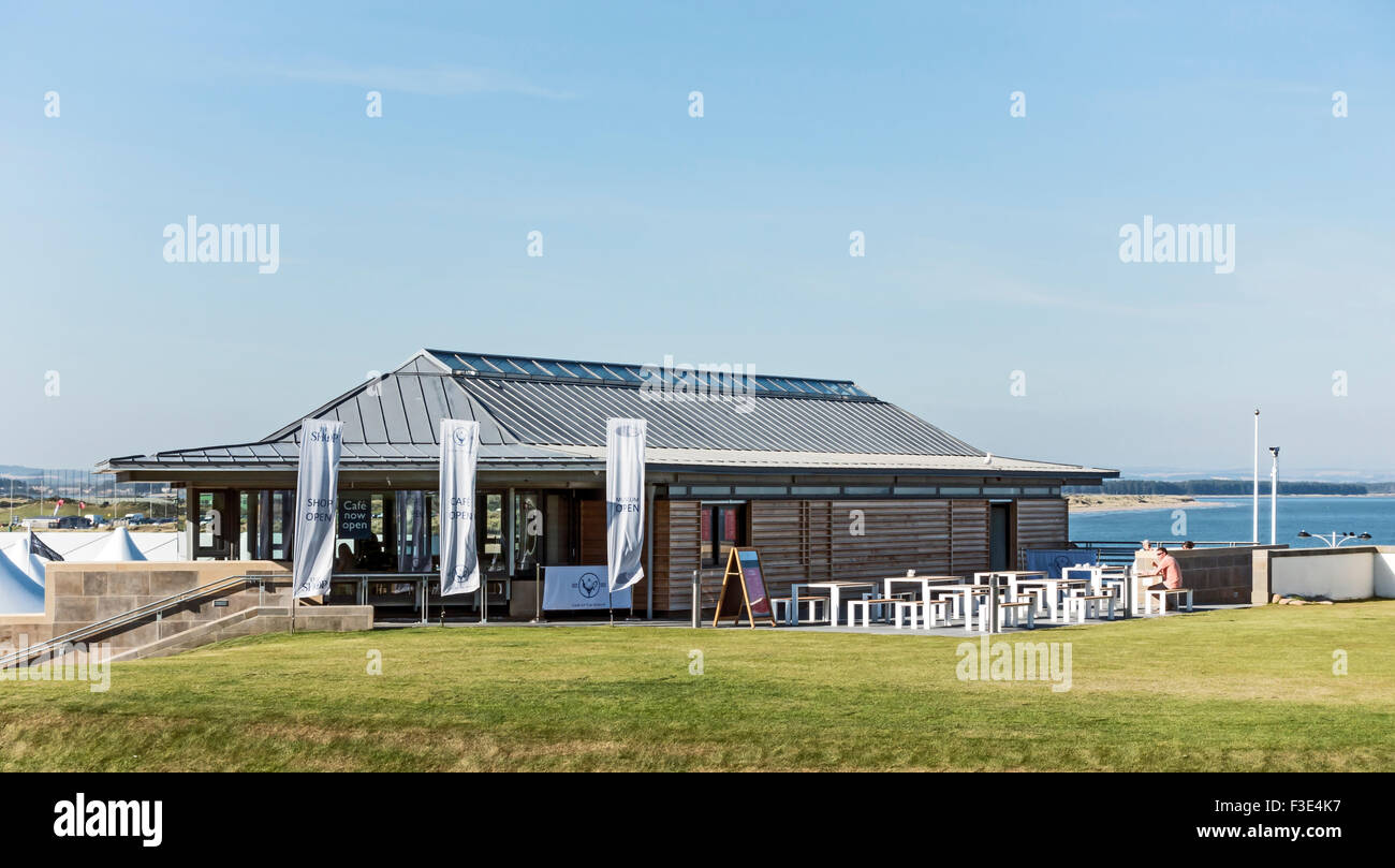 Café im Museum ließ alte Kurs St. Andrews Fife Schottland Stockfoto