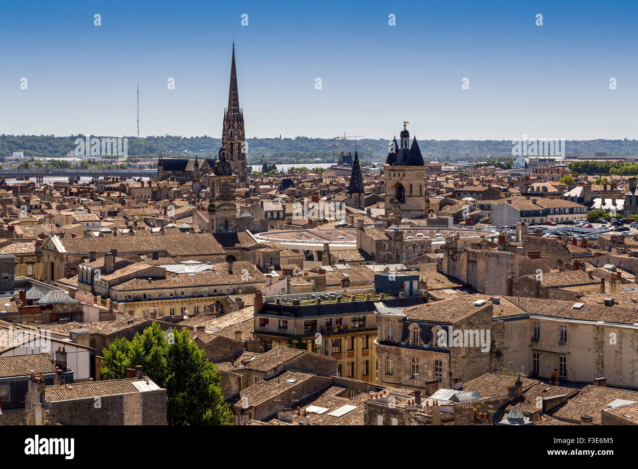 Panoramablick auf Bordeaux Gironde Aquitaine Frankreich Europa Stockfoto