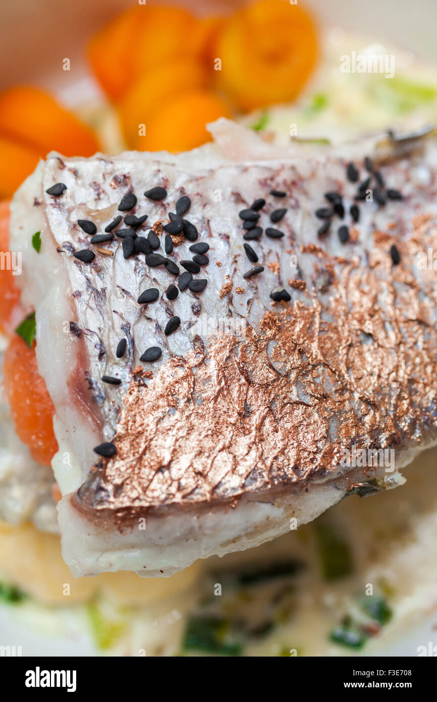 Gourmet-Fischplatte Stockfoto