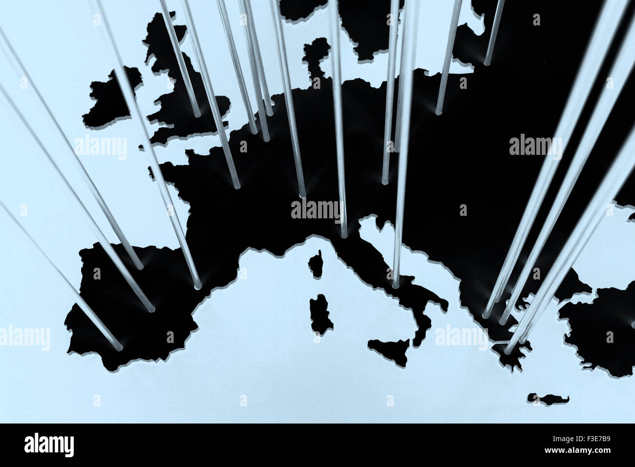 Geprägte Weltkarte Stockfoto