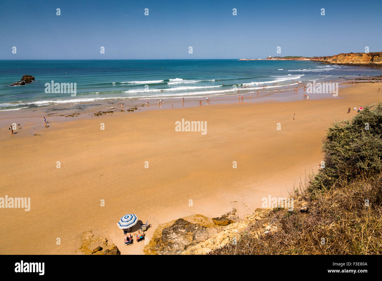 Fuente del Gallo Strand Conil De La Frontera Cadiz Andalusien Spanien Stockfoto