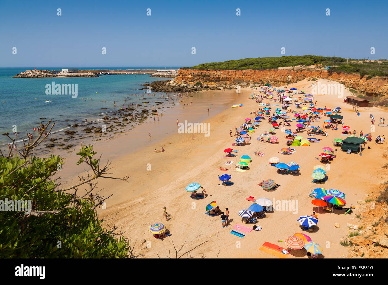 Cala del Aceite Strand Cadiz Andalusien Spanien Stockfoto