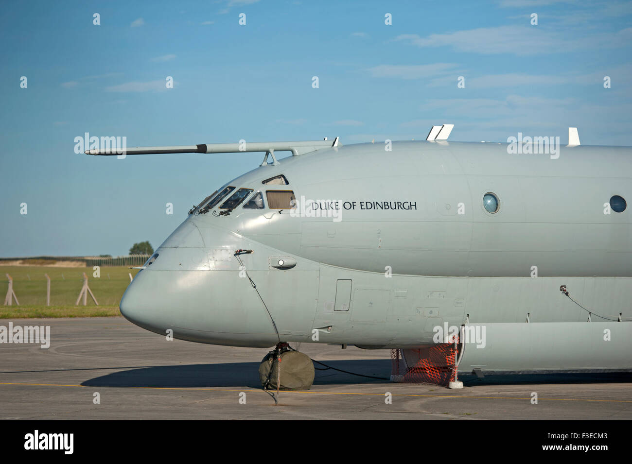 MR2 Nimrod Flugzeuge stillgelegt aber auf statische Anzeige an ist Heimatbasis Kinloss Airfield Morayshire. SCO 10.098. Stockfoto