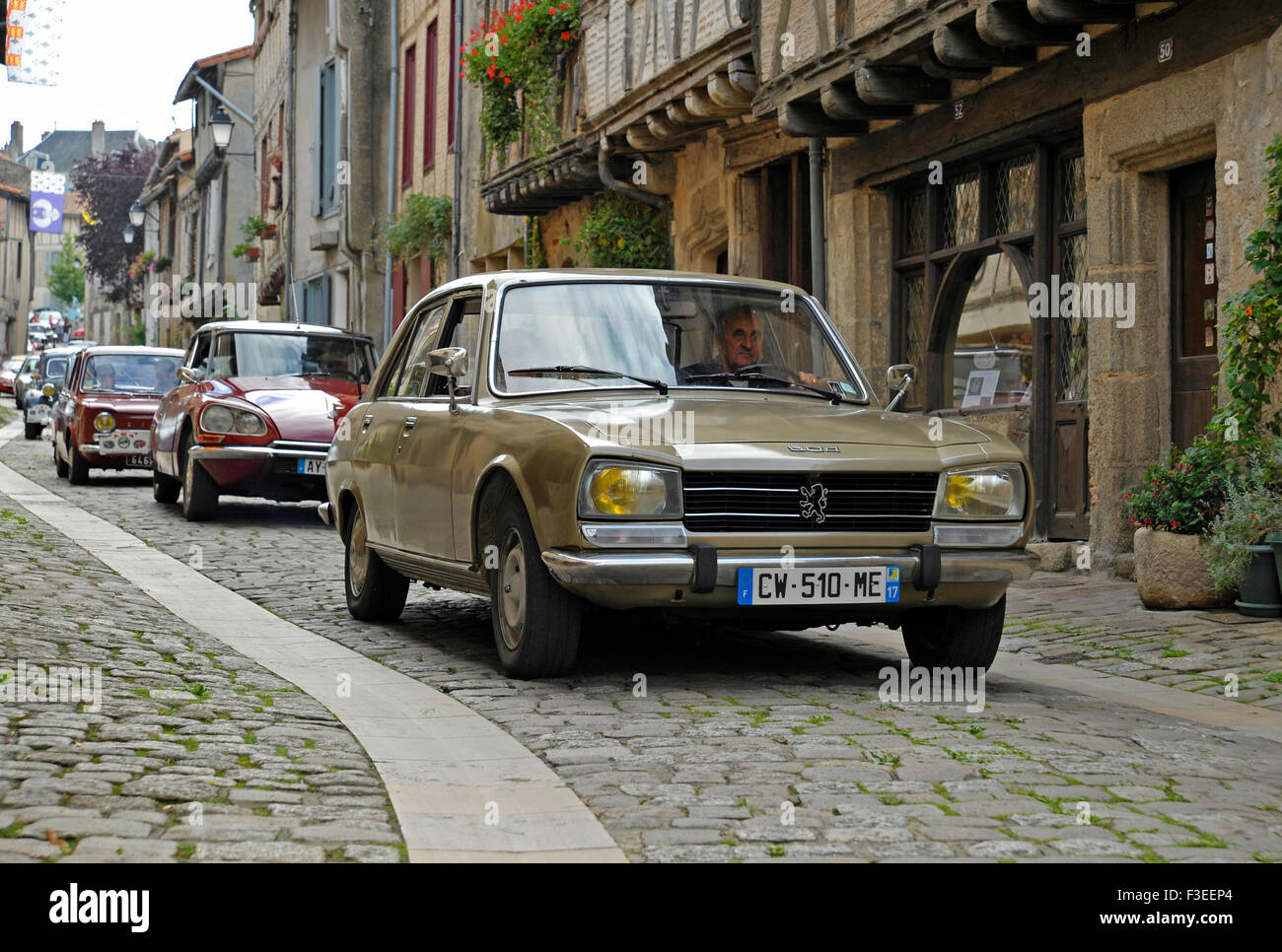 Französische Oldtimer Peugeot 504 Stockfoto