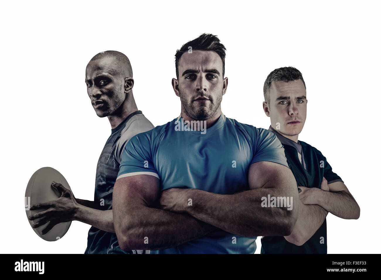 Gruppe von harten Rugby-Spieler Stockfoto