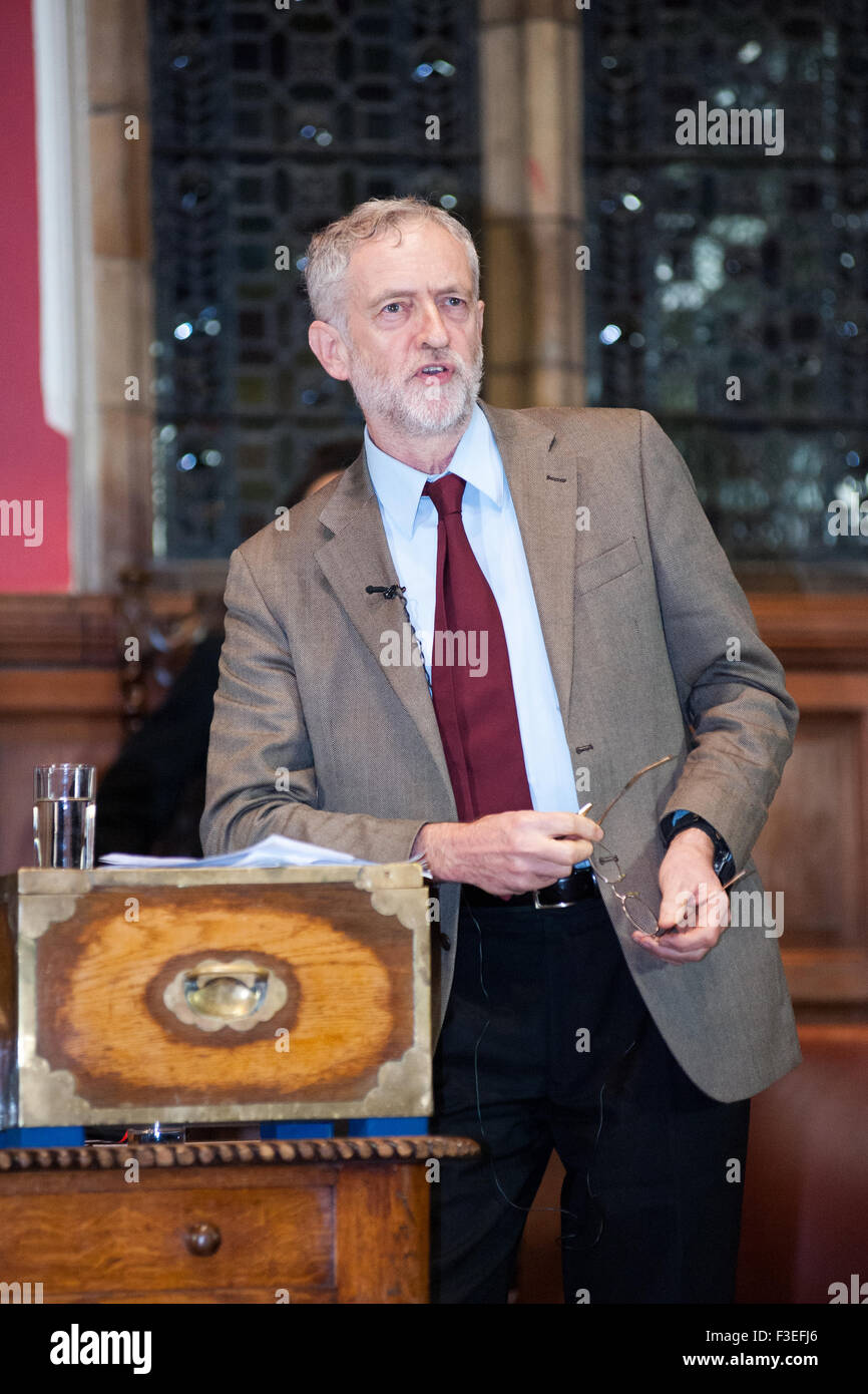 Jeremy Corbyn - ehemaliger Vorsitzender der Labour Party, der 2013 in der Oxford Union sprach Stockfoto