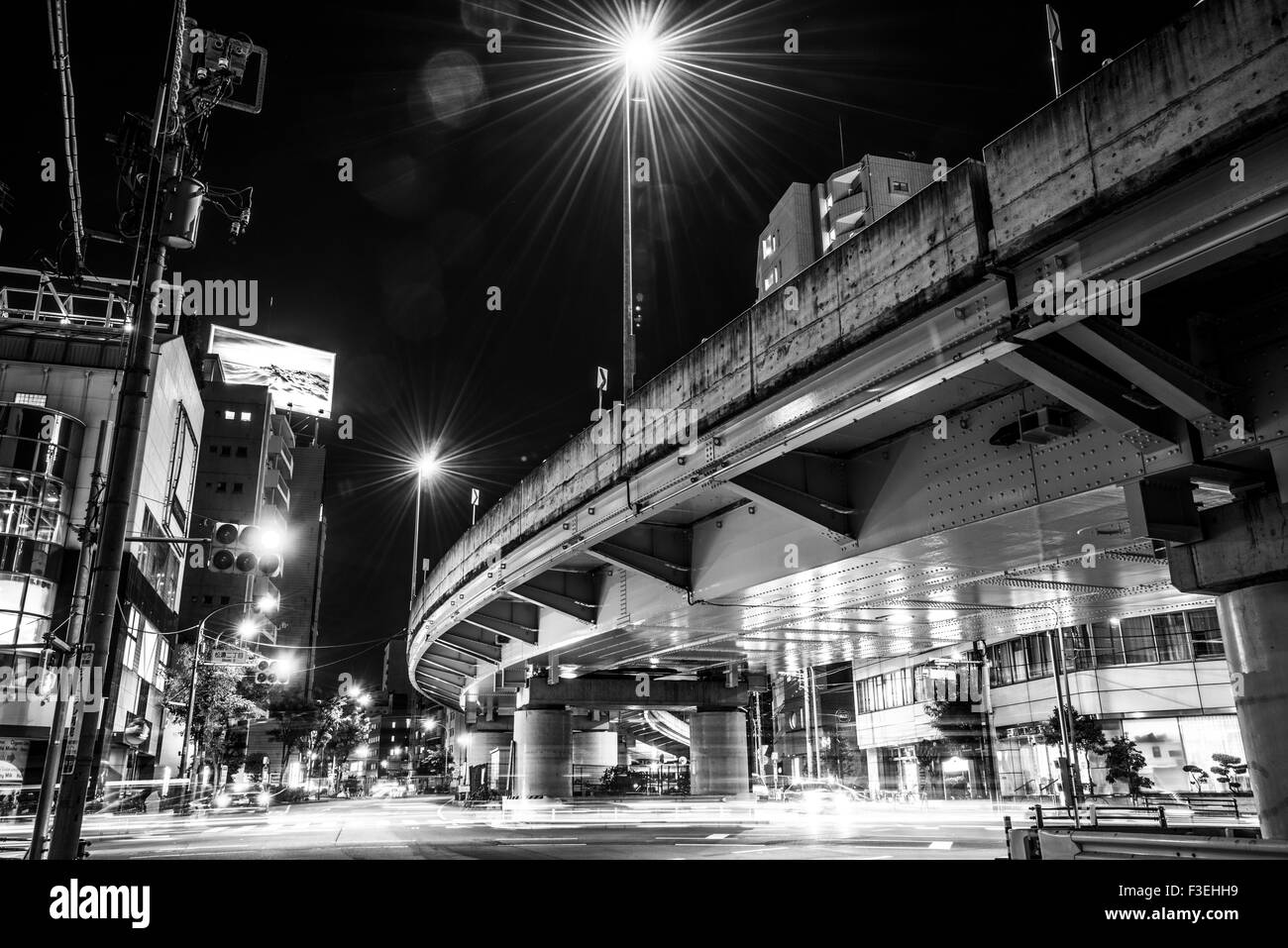 Shibume Überführung, Shibuya-Ku, Tokyo, Japan Stockfoto