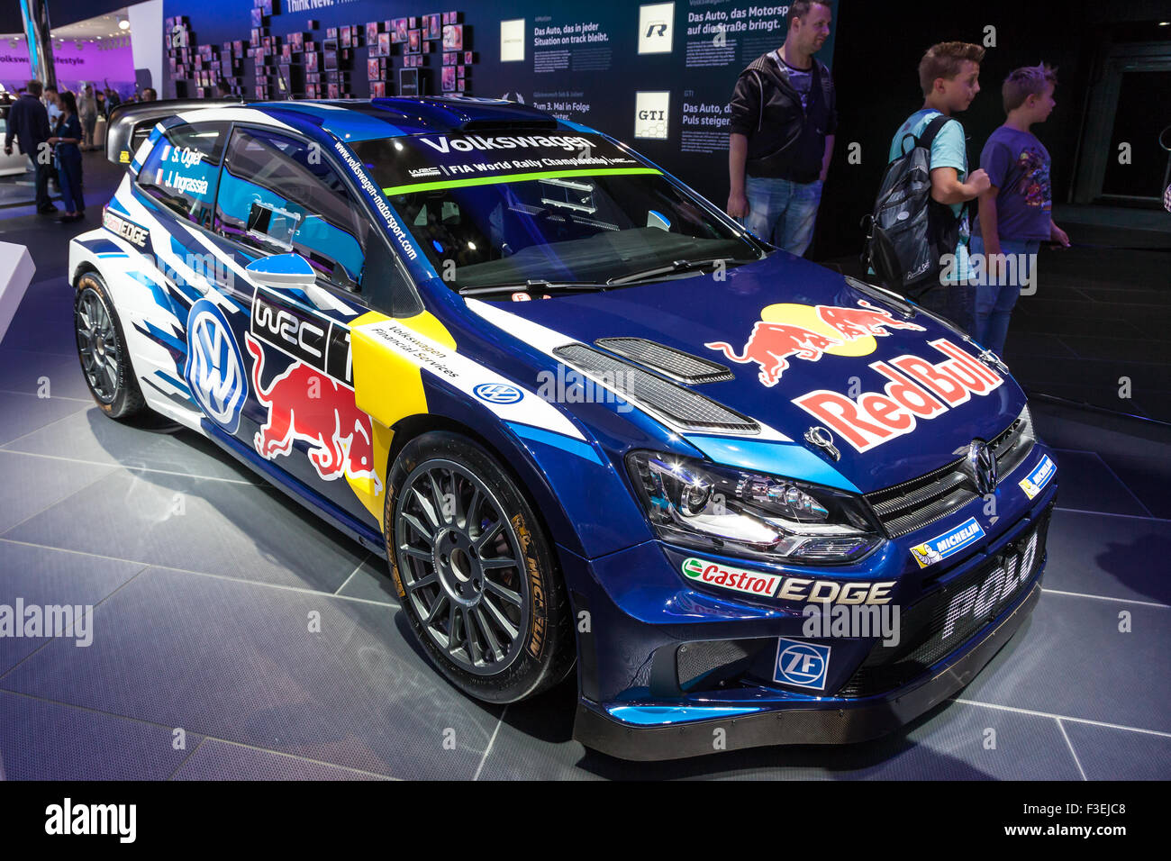 VW Polo WRC auf der IAA Internationale Automobilausstellung 2015 Stockfoto
