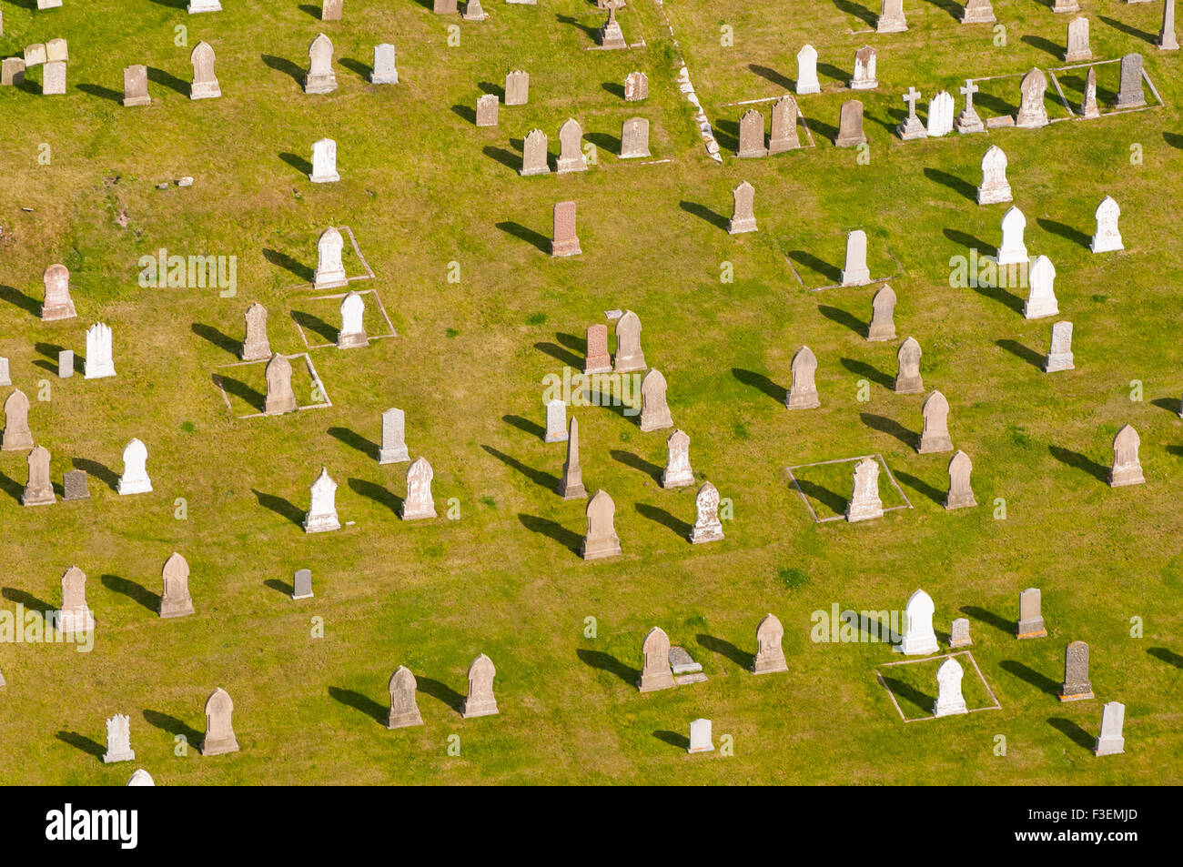 Friedhof auf den Orkneys Stockfoto