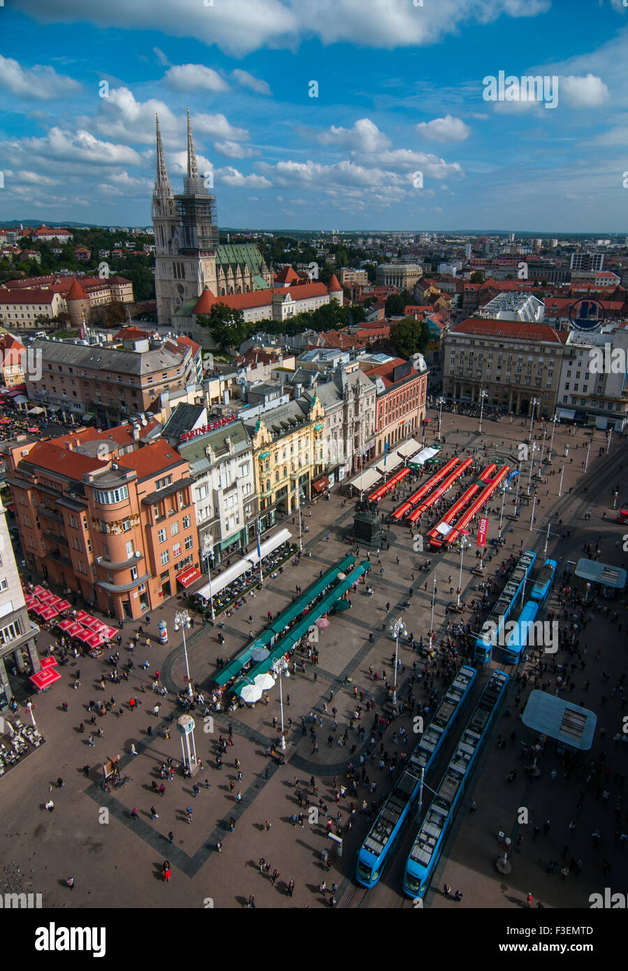 zentralen Platz in Zagreb Stockfoto