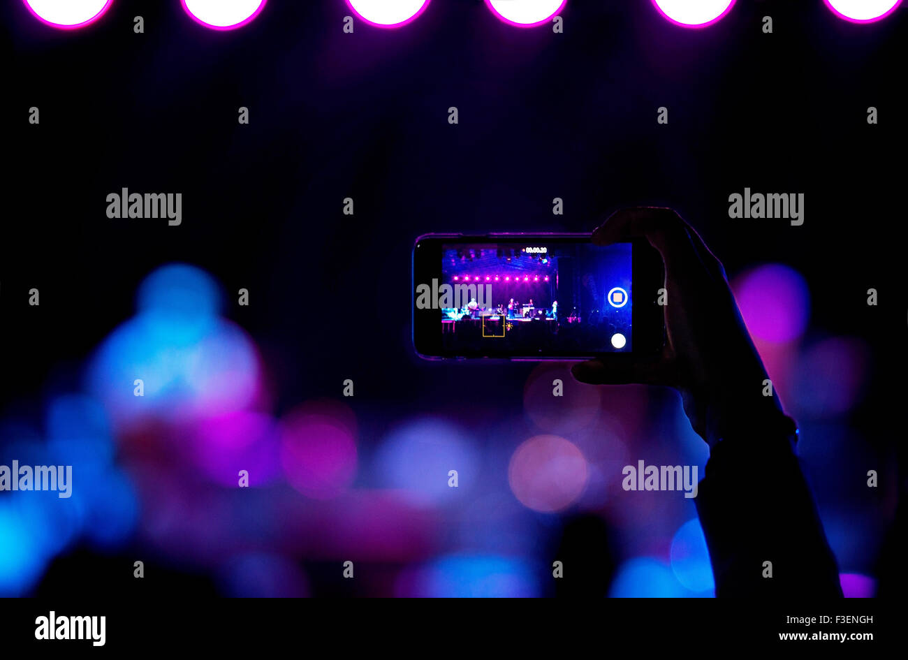 Kurze Videoaufnahme auf einem Smartphone. Stockfoto