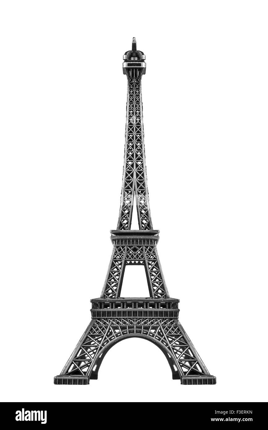 Eiffelturm isoliert. Stockfoto