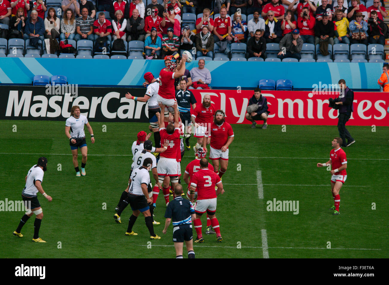 Leicester, UK. 6. Oktober 2015. Kanada V Rumänien, Rugby-Weltmeisterschaft 2015, Pool D, Leicester City Stadium, 6. Oktober 2015 Credit: Colin Edwards/Alamy Live News Stockfoto