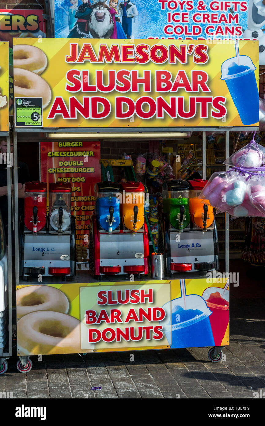 Blackpool Promenade Hersteller stall Stockfoto