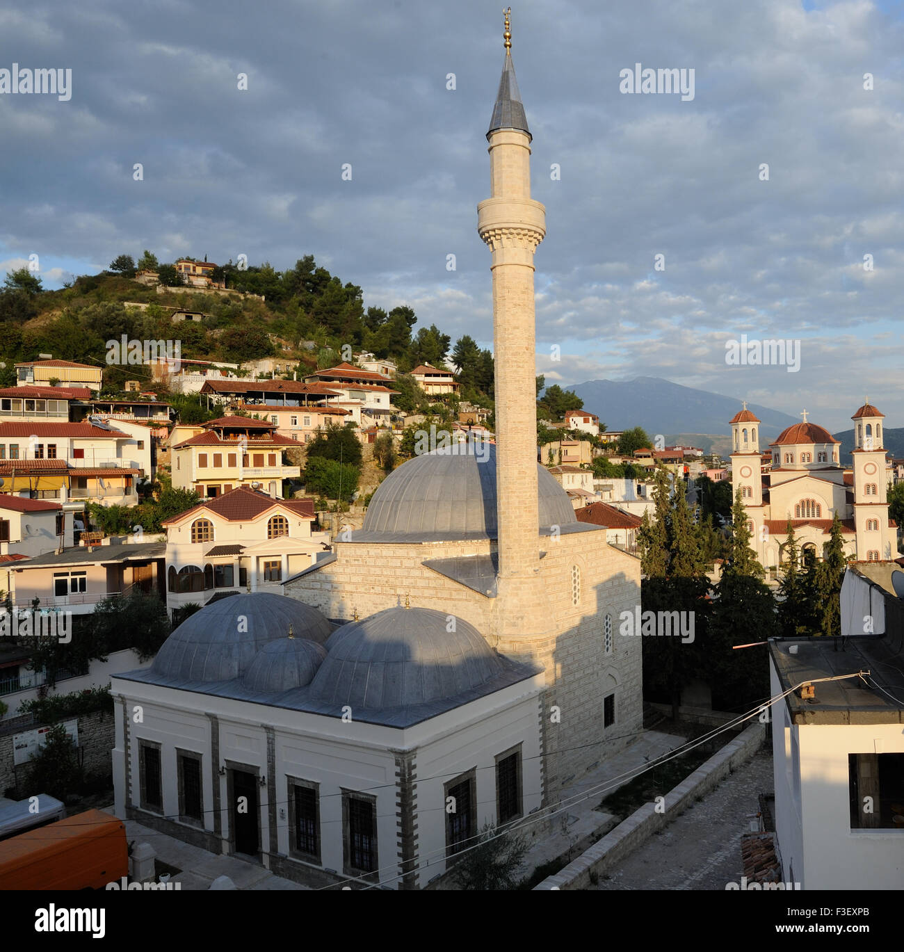 Die führen Moschee Xhamia e Plumbit, ein 16. Jahrhundert Moschee genannt für die Lead-Abdeckung der seinen Kuppeln Stockfoto