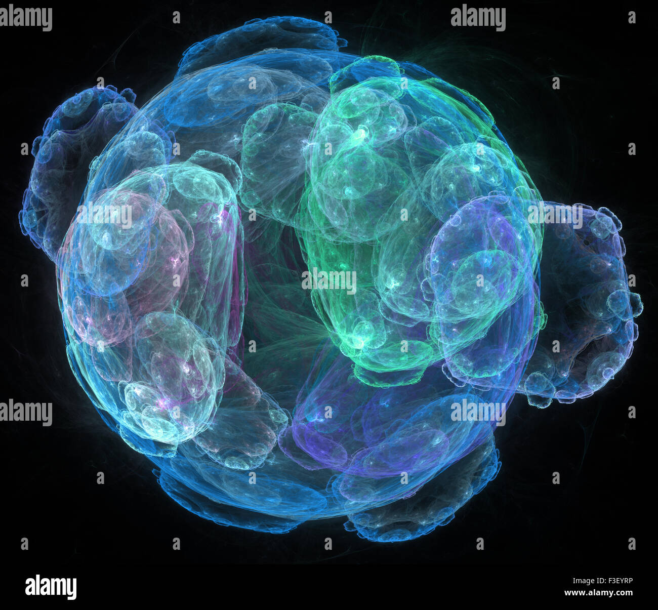Computer gerendert 3d abstrakte Fraktal Illustration Hintergrund für kreatives gestalten Stockfoto