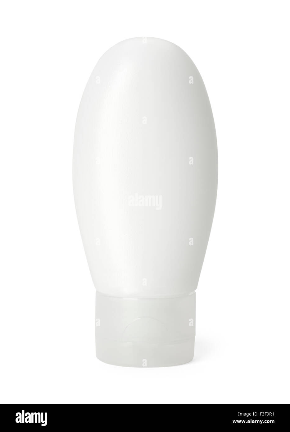 Weiße Shampoo-Flasche mit textfreiraum Isolated on White Background. Stockfoto