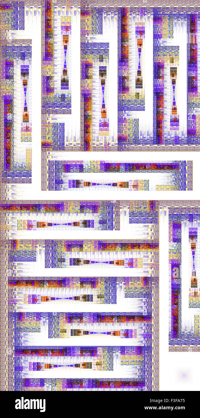 Computer gerendert 3d abstrakte Fraktal Illustration Hintergrund für kreatives gestalten Stockfoto