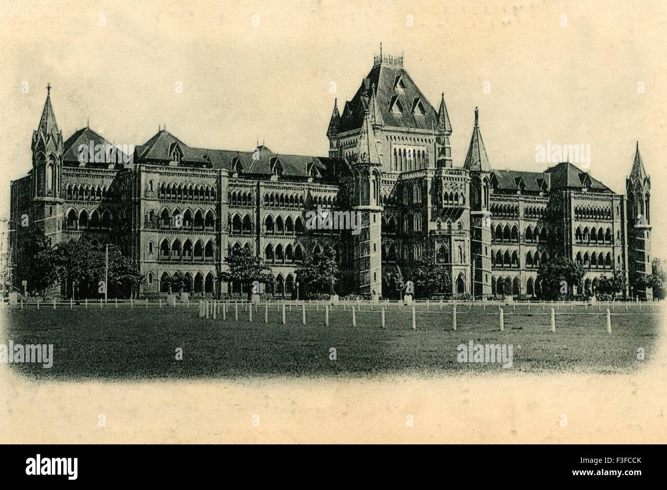 Alter Jahrgang 1900s Bombay High Court, Mumbai, Maharashtra, Indien, Asien Stockfoto