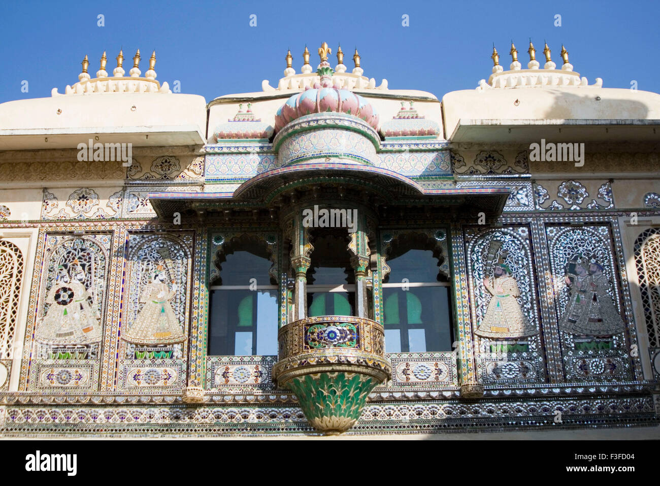 Stadt-Palast, Udaipur, Rajasthan, Indien, Asien Stockfoto