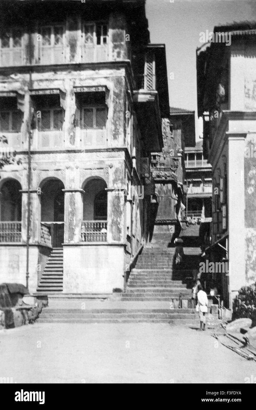 Altes Jahrgangsbild von Banganga; Bombay jetzt Mumbai; Maharashtra; Indien Stockfoto