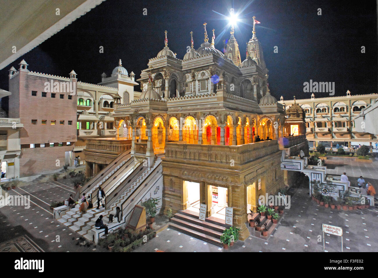Erbe Swaminarayan Tempel fast 100 Jahre alt, von Shashtriji Maharaj gebaut; Gujarat; Indien Stockfoto