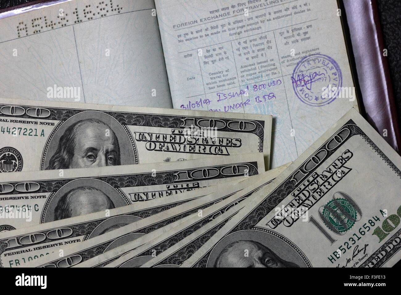 Die Vereinigten Staaten von Amerika; amerikanische 100-Dollar-Note; USA; Vereinigte Staaten; Währung Stockfoto