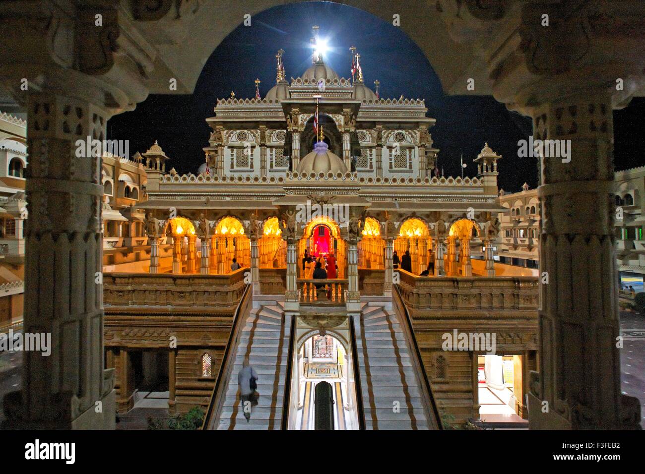 Erbe Swaminarayan Tempel fast 100 Jahre alt, von Shashtriji Maharaj gebaut; Gujarat; Indien Stockfoto