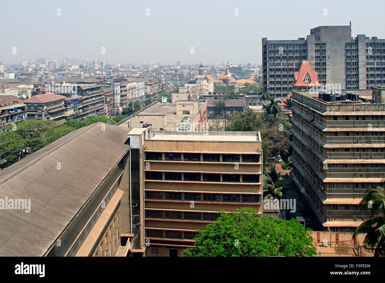 Alte Bild Jahrgang 1900s ; Bombay von St. Xavier Schule in Richtung Crawford Market ; Bombay jetzt Mumbai ; Maharashtra ; Indien Stockfoto