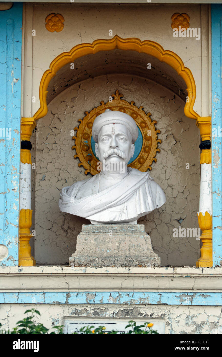 Lokmanya Bal Gangadhar Tilak Statue im Jahre 1890; Pune; Maharashtra; Indien Stockfoto