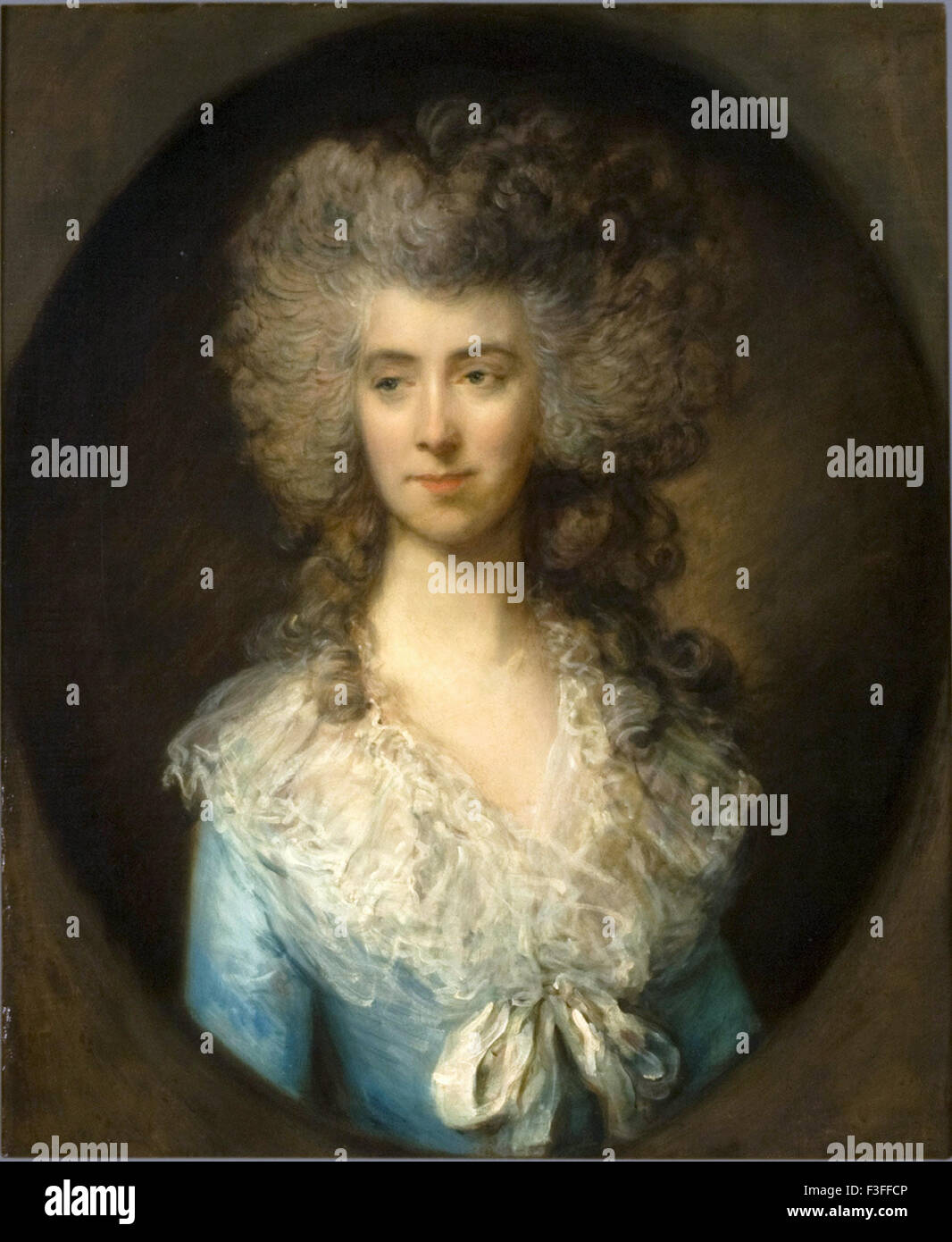 Thomas Gainsboroug - Porträt einer Dame im blauen Kleid Stockfoto