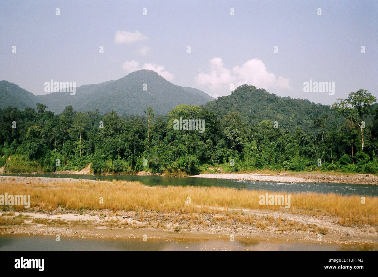 Fluss ; Kullu Valley ; Kullu ; Himachal Pradesh ; Indien; Asien; Asiatisch; Indisch Stockfoto