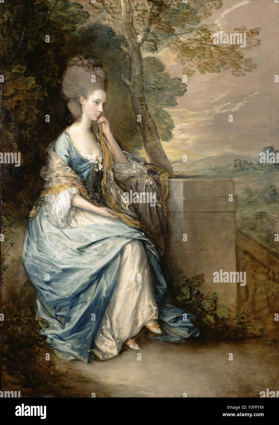 Thomas Gainsboroug - Porträt von Anne, Gräfin von Chesterfield Stockfoto