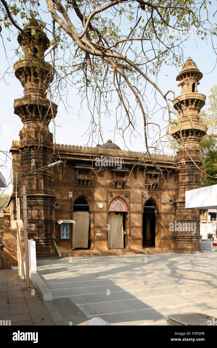 Erbe-Stein Moschee von Muhäfiz Khan 1485 n. Chr.; Ahmedabad; Gujarat; Indien Stockfoto