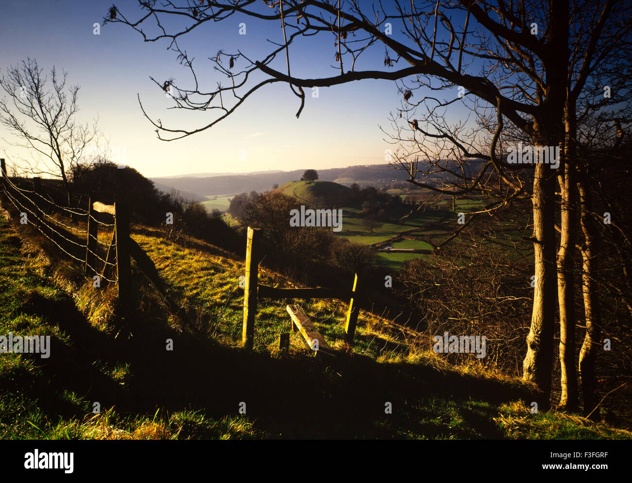 Uley Bury Erdarbeiten, Gloucestershire Stockfoto