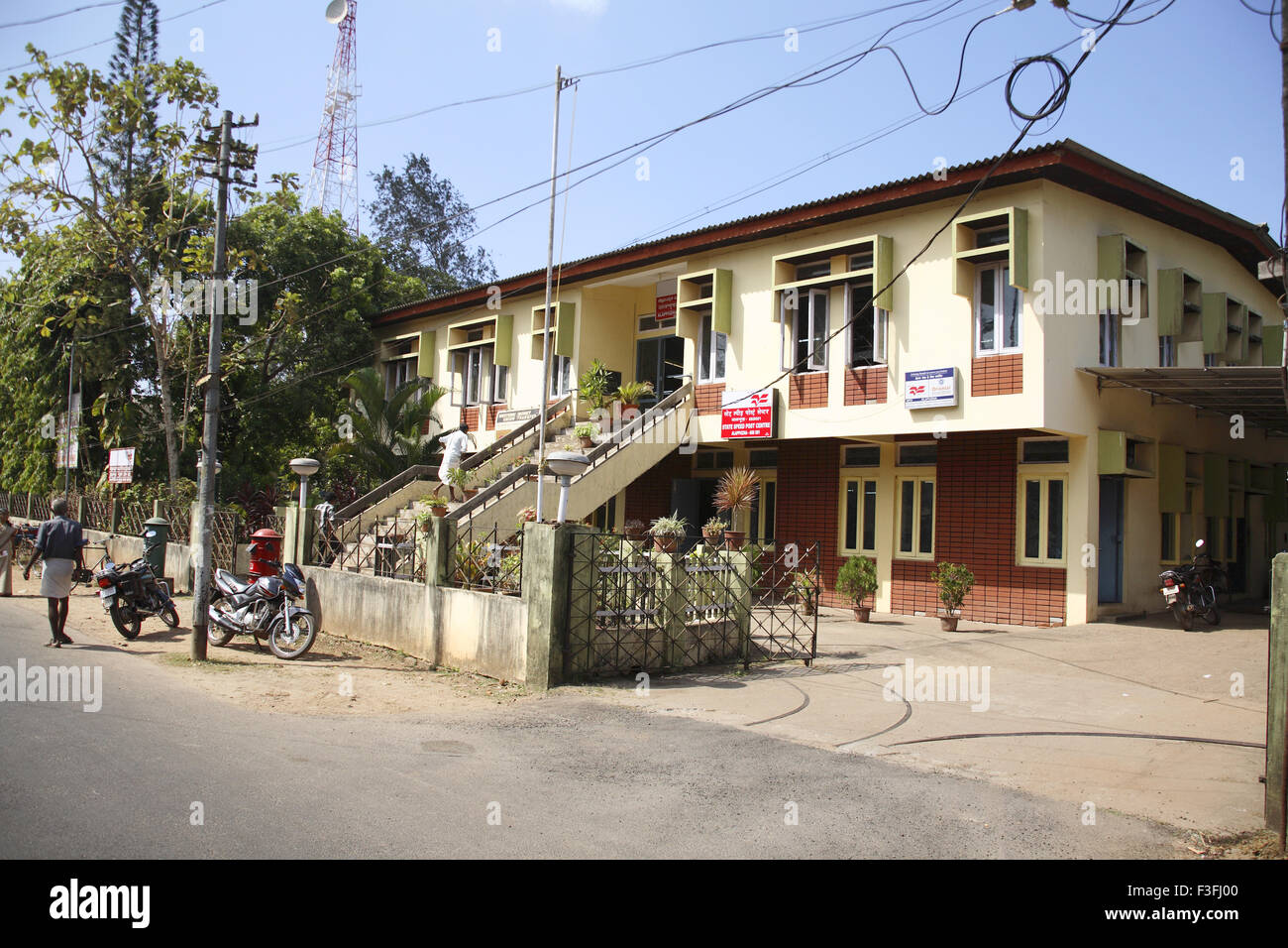 Alten Briefkasten erwähnen Cleared in Travancore Anchal angezeigt am Kopf Postamt; Alappuzha; Kerala; Indien Stockfoto