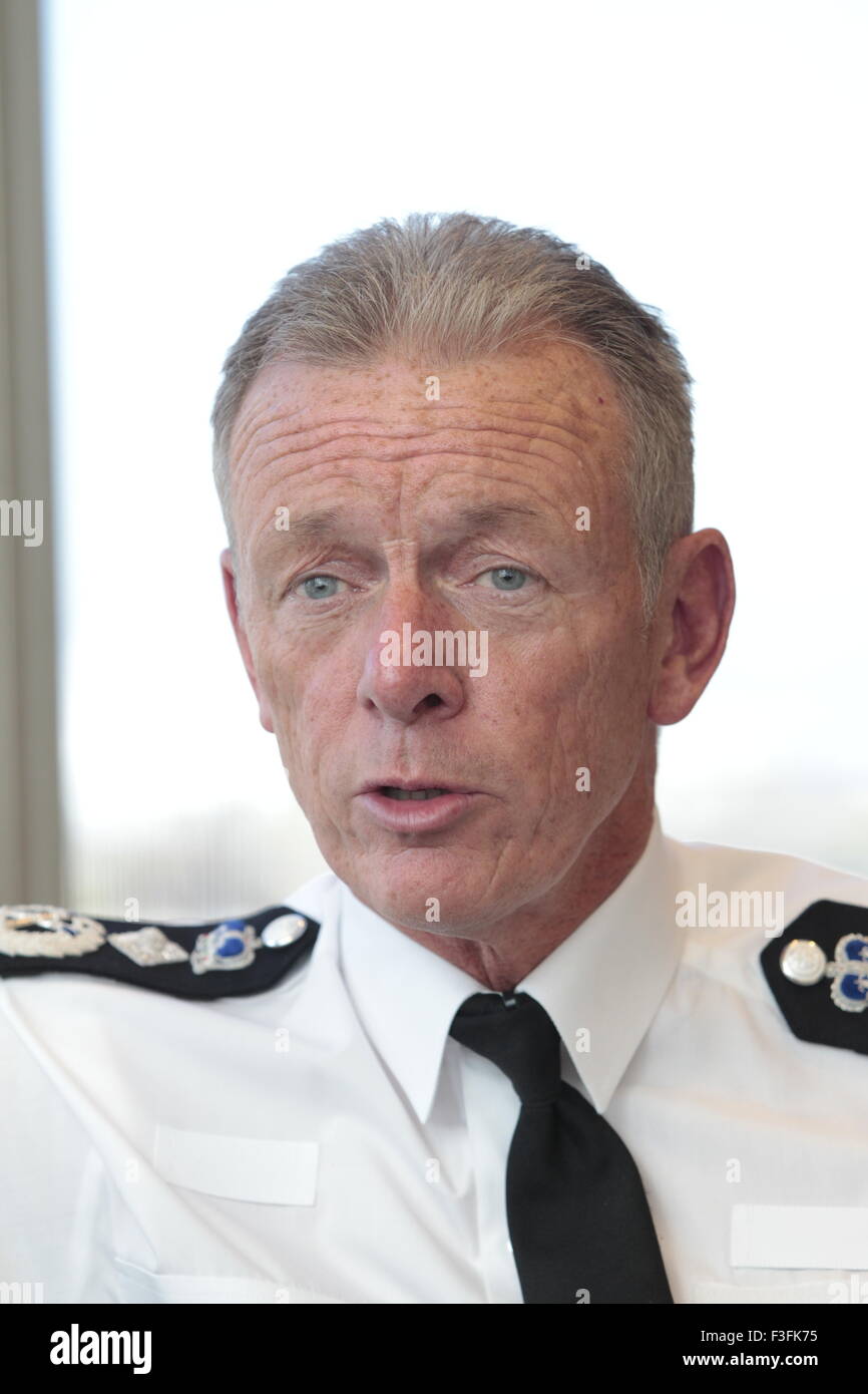 Sir Bernard Hogan-Howe, Kommissar von der Londoner Metropolitan Police im Vereinigten Königreich Stockfoto