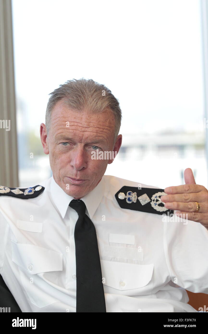 Sir Bernard Hogan-Howe, Kommissar von der Londoner Metropolitan Police im Vereinigten Königreich Stockfoto