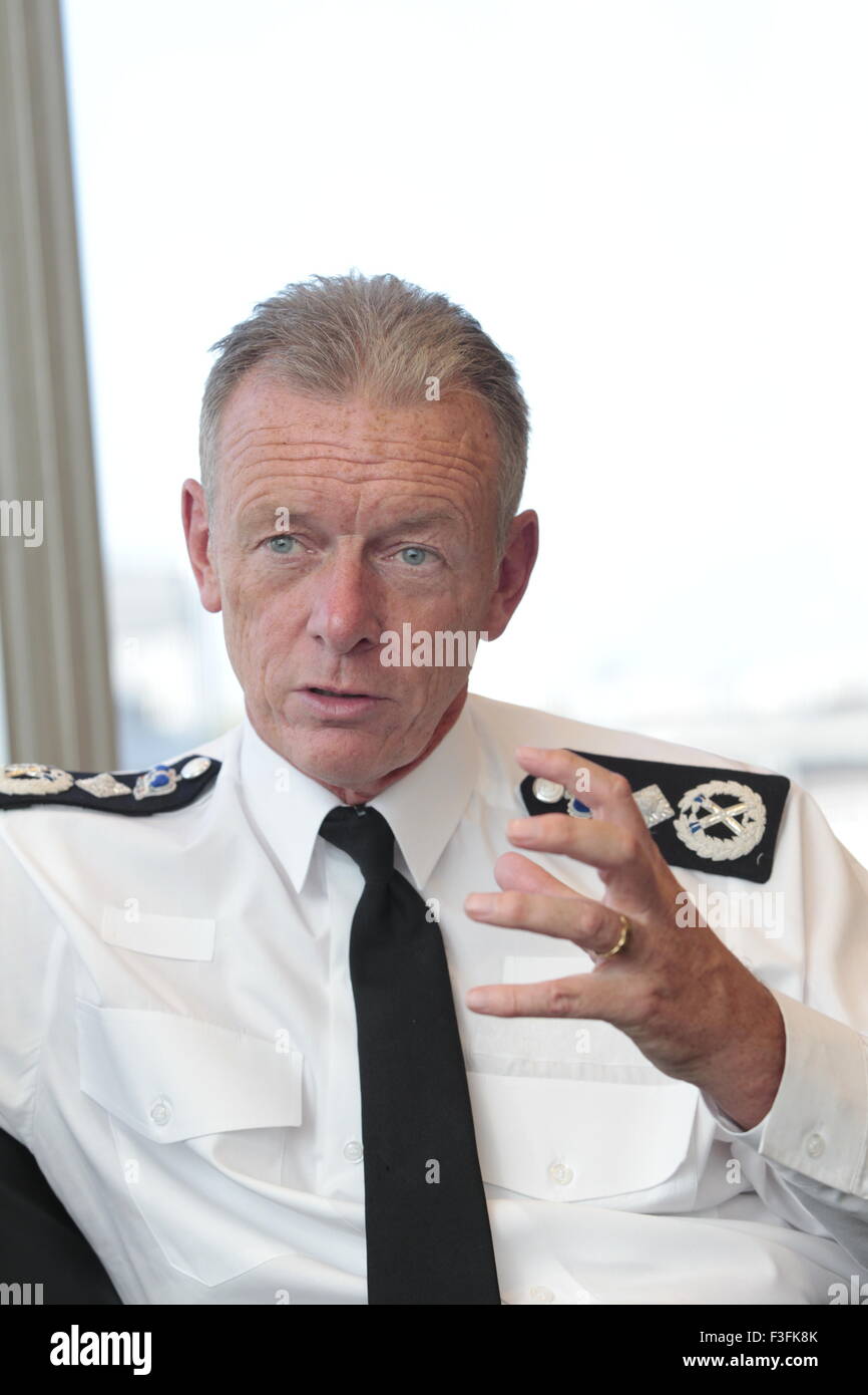 Sir Bernard Hogan-Howe, Kommissar von der Londoner Metropolitan Police im Vereinigten Königreich Stockfoto