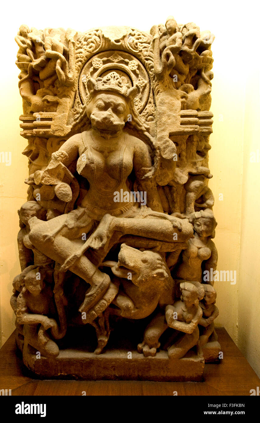 Statue von Narasimha (eine Form von Vishnu) am indischen Museumsgebäude Erbe; Calcutta; Westbengalen; Indien Stockfoto
