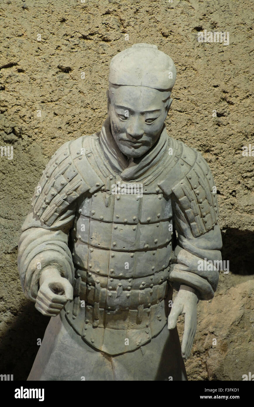 Statuen von Terrakotta-Krieger in Grube 3; Terrakotta-Armee; Qin-Dynastie; Xian; China Stockfoto