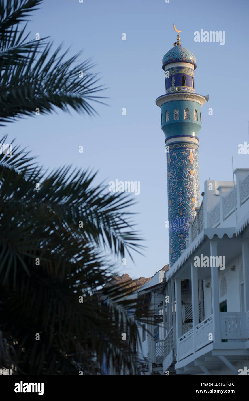 Küstenarchitektur in das Sultanat Oman, ein sicheres und freundliches Golfstaat Urlaubsziel Stockfoto