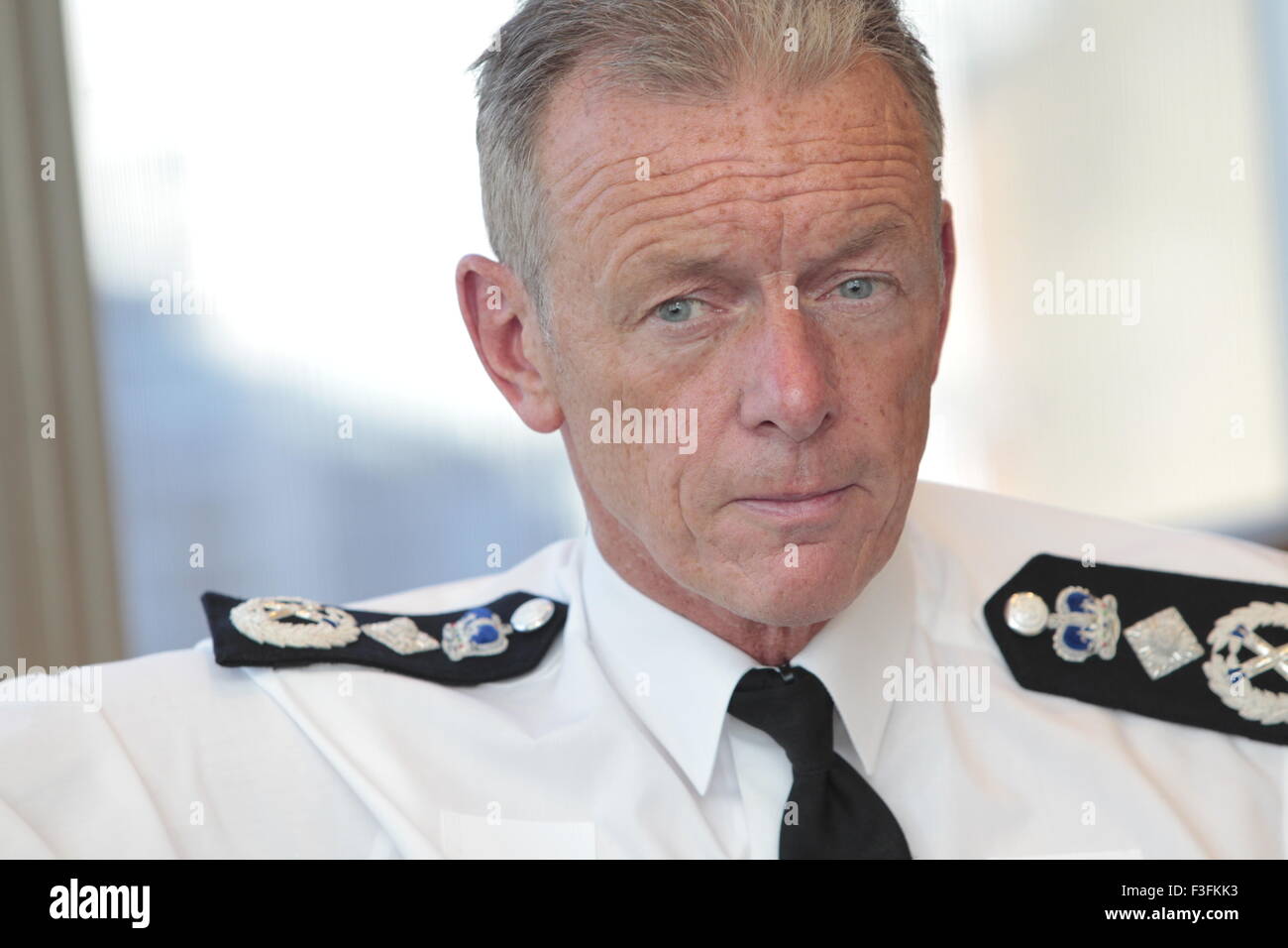 Sir Bernard Hogan-Howe, Kommissar von der Londoner Metropolitan Police im Vereinigten Königreich Stockfoto