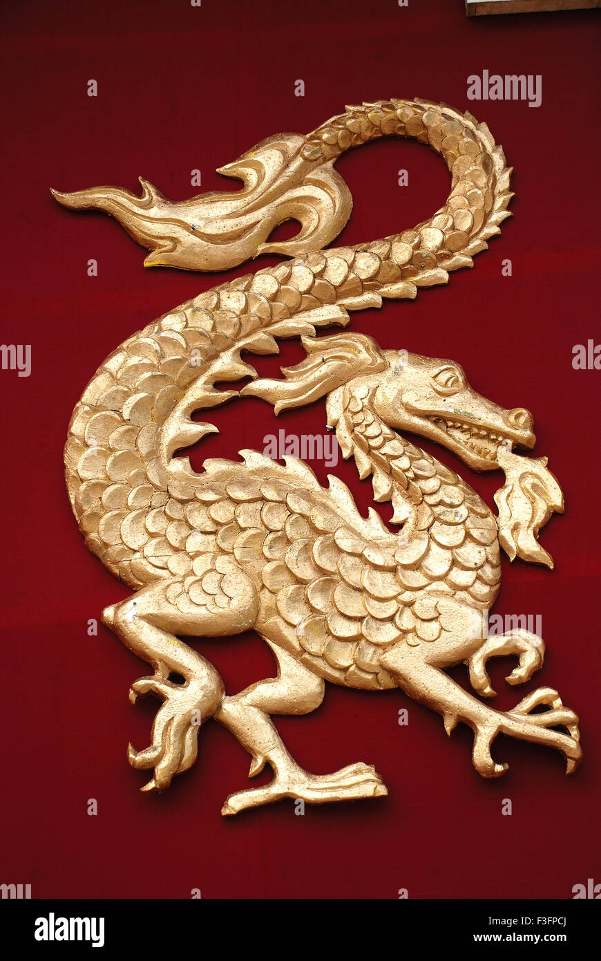 Chinesischer Drache, Loong, lang, Lunge, legendäre Kreatur, Chinesische Mythologie, chinesische Folklore, chinesische Kultur, Stockfoto