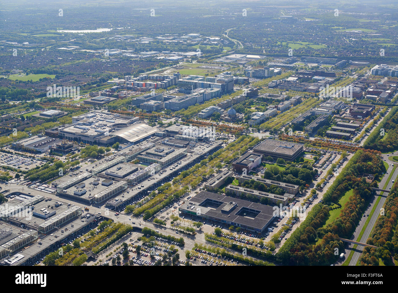 Eine Luftaufnahme von Milton Keynes, South East England, UK Stockfoto