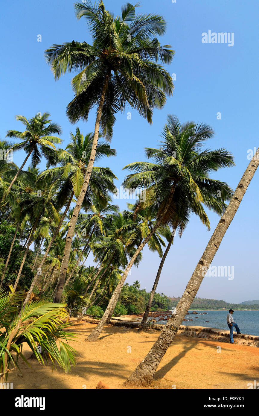Kabana Beach, Cabana Beach, Ashvem Beach, Ashvem Wada, Mandrem, Goa, Indien, Asien Stockfoto